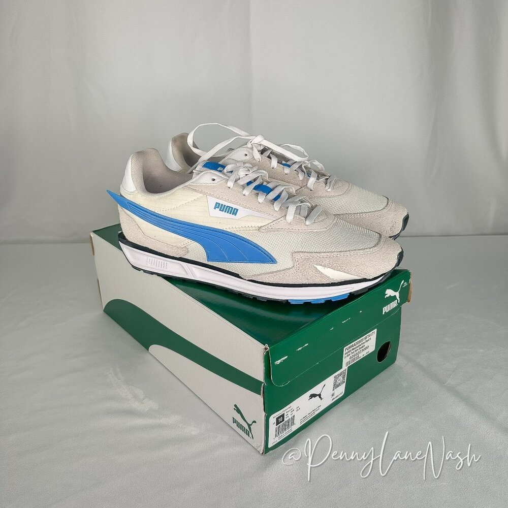 NIB Puma Lo Rider Tech Retro Sneaker Size 10 Marshmallow Black - Picture 4 of 12